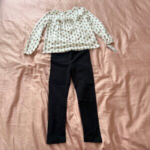 Carter's 2 piece Floral top and leggings set, Size 6-6X